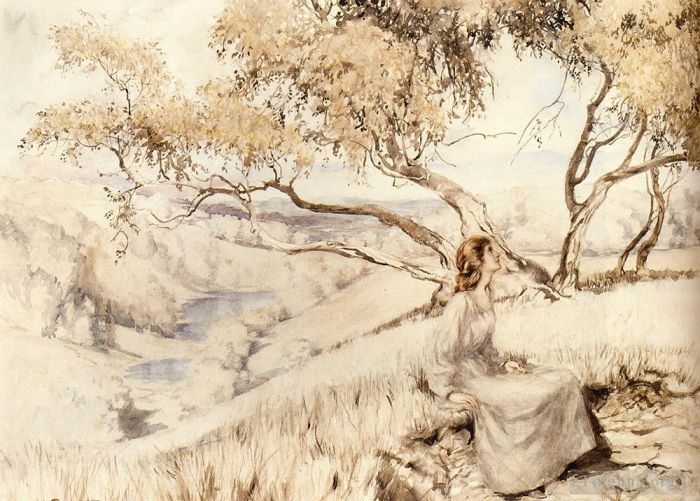 亚瑟·拉克汉 的各类绘画作品 -  《云雀之歌》