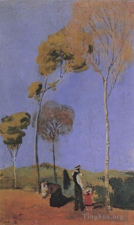 奥古斯特·麦克 的油画作品 -  《散步》