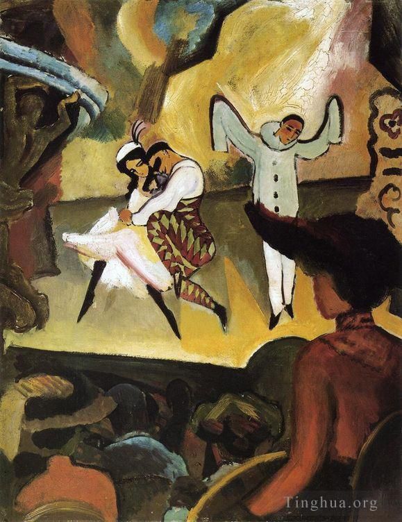 奥古斯特·麦克 的油画作品 -  《俄罗斯芭蕾舞团,I》