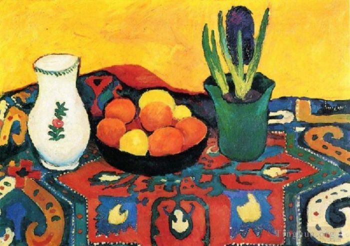 奥古斯特·麦克 的油画作品 -  《用水果塑造生活》