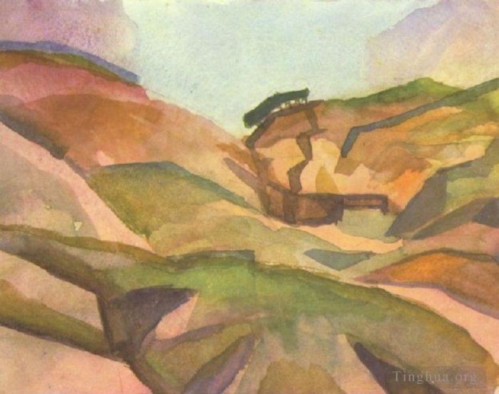 奥古斯特·麦克 的各类绘画作品 -  《景观》