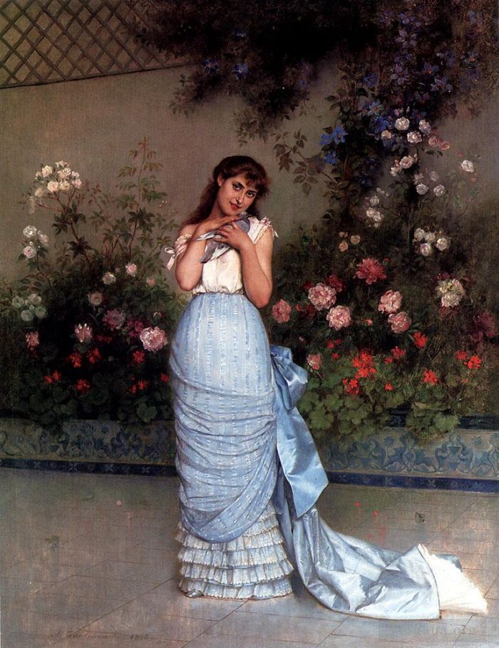 奥古斯特·托尔穆奇 的油画作品 -  《优雅美丽》