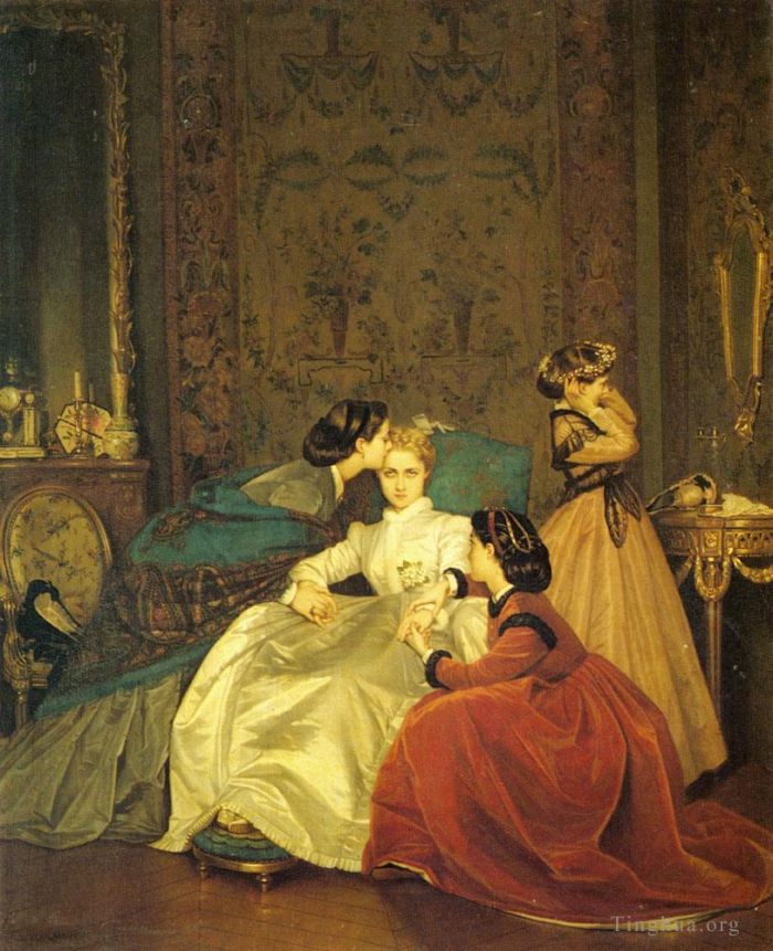 奥古斯特·托尔穆奇 的油画作品 -  《不情愿的新娘》