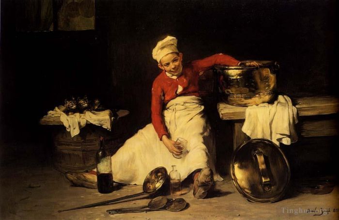 巴伊·克劳德·约瑟夫 的油画作品 -  《厨房男孩》