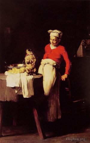 艺术家巴伊·克劳德·约瑟夫作品《厨师和哈巴狗》