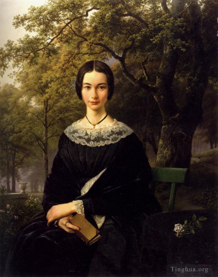 巴伦德·科内利斯· 考艾考克 的油画作品 -  《一位年轻女士的肖像》
