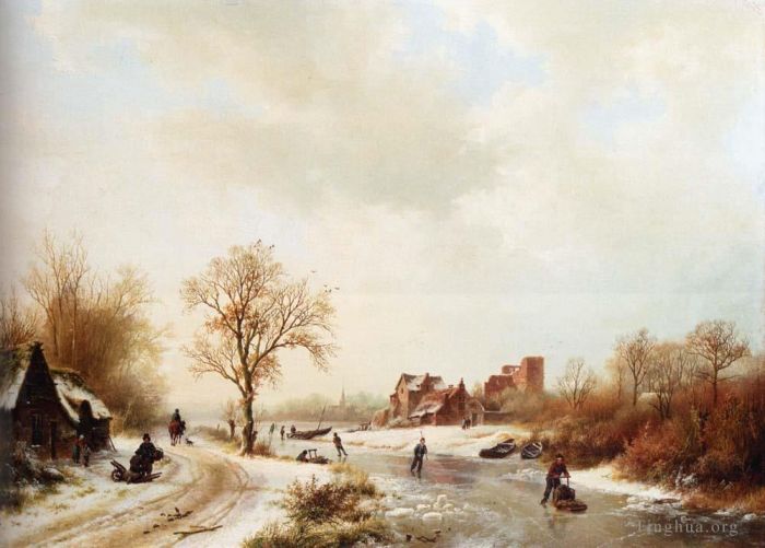 巴伦德·科内利斯· 考艾考克 的油画作品 -  《冬天》