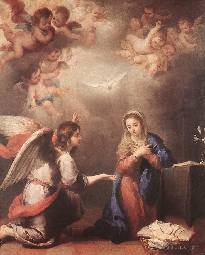 巴托洛梅·埃斯特万·牟利罗 的油画作品 -  《天使报喜》
