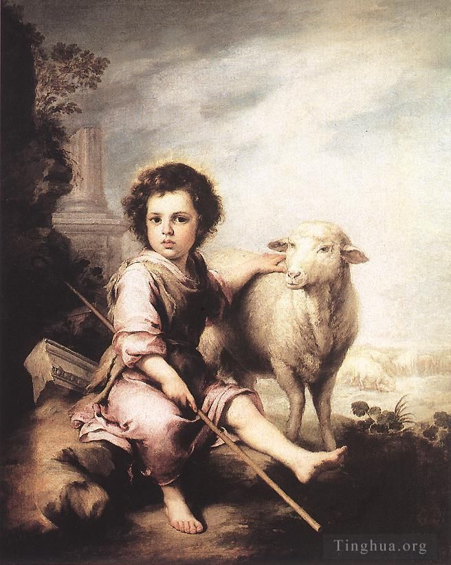 巴托洛梅·埃斯特万·牟利罗 的油画作品 -  《基督好牧人》