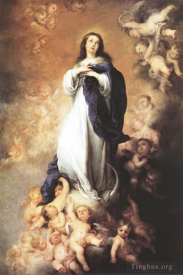 巴托洛梅·埃斯特万·牟利罗 的油画作品 -  《圣母无染原罪,1678》