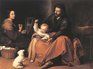 艺术家巴托洛梅·埃斯特万·牟利罗作品《神圣家族,1650》