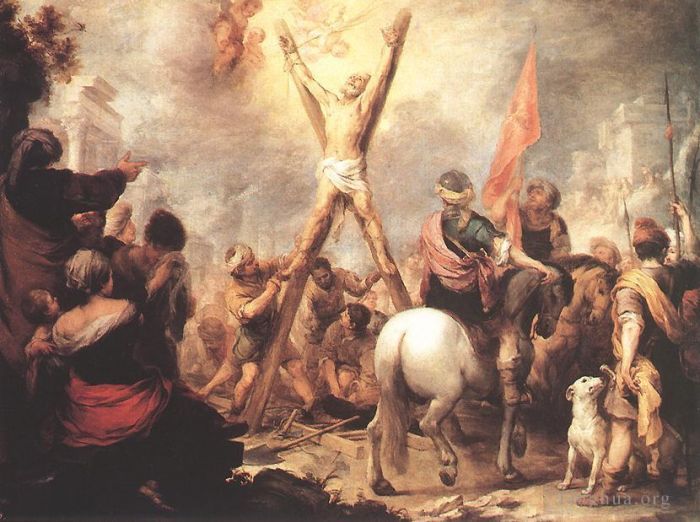 巴托洛梅·埃斯特万·牟利罗 的油画作品 -  《圣安德鲁的殉难》