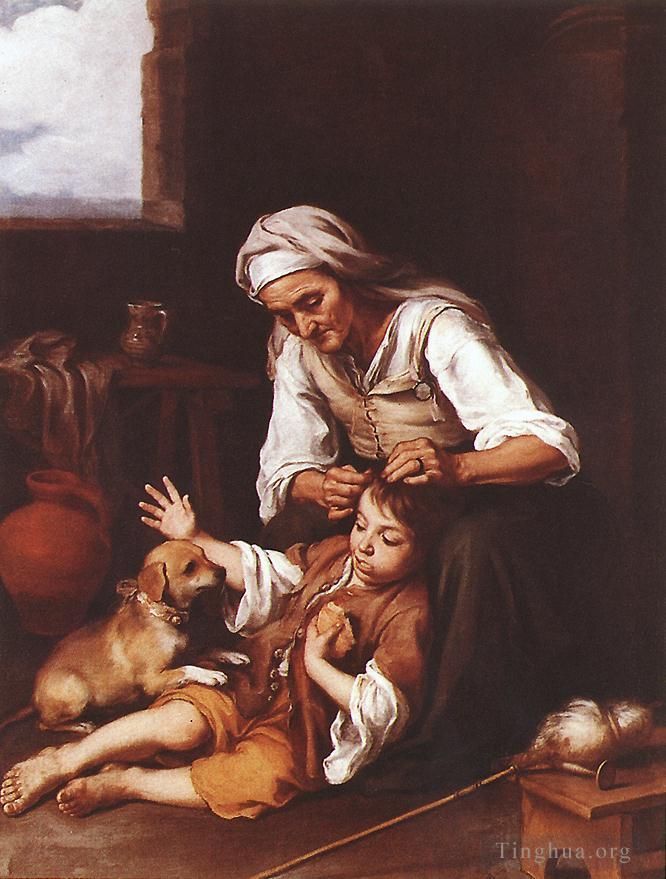 巴托洛梅·埃斯特万·牟利罗 的油画作品 -  《盥洗室》