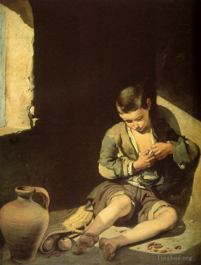 巴托洛梅·埃斯特万·牟利罗 的油画作品 -  《年轻的乞丐》