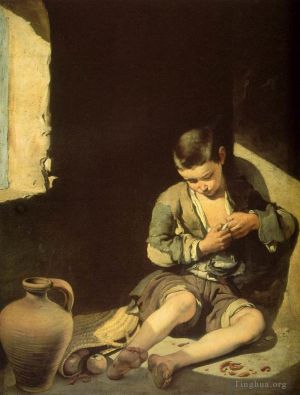 艺术家巴托洛梅·埃斯特万·牟利罗作品《年轻的乞丐》