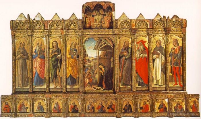 巴尔托洛梅奥·维瓦利尼 的各类绘画作品 -  《孔韦尔萨诺多联画》