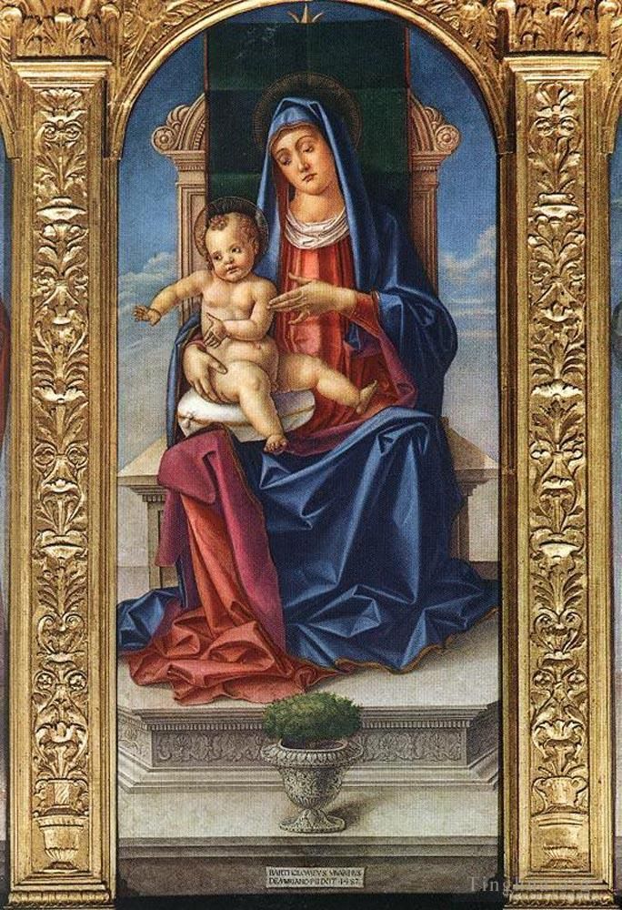 巴尔托洛梅奥·维瓦利尼 的各类绘画作品 -  《麦当娜登基》
