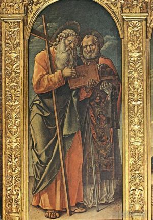 艺术家巴尔托洛梅奥·维瓦利尼作品《巴里的圣安德鲁和尼古拉斯》