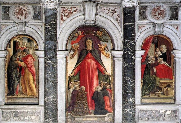 巴尔托洛梅奥·维瓦利尼 的各类绘画作品 -  《三联画,1473》