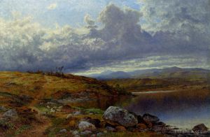 艺术家本杰明·威廉姆斯·里德作品《孤独的威尔士湖》