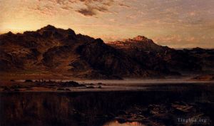 艺术家本杰明·威廉姆斯·里德作品《当夕阳西下时》