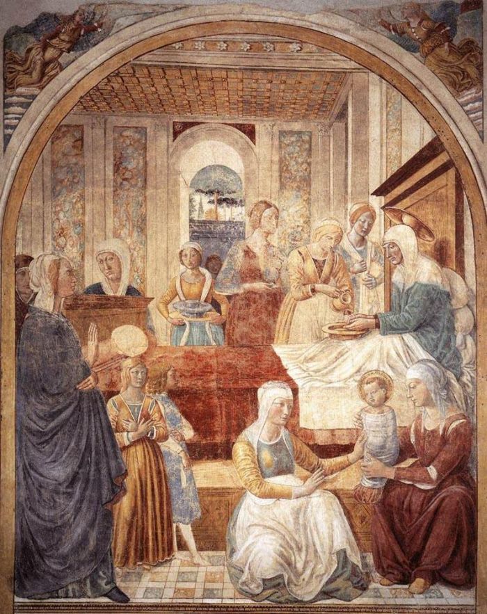 贝诺佐·戈佐利 的各类绘画作品 -  《玛丽的诞生》