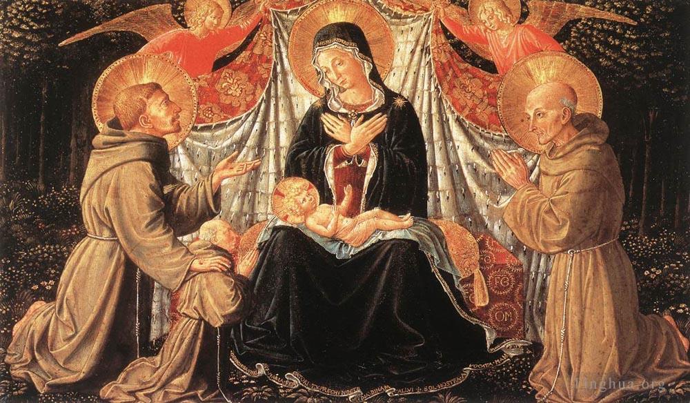 贝诺佐·戈佐利作品《麦当娜和孩子与圣弗朗西斯和伯纳丁以及弗拉雅各布》