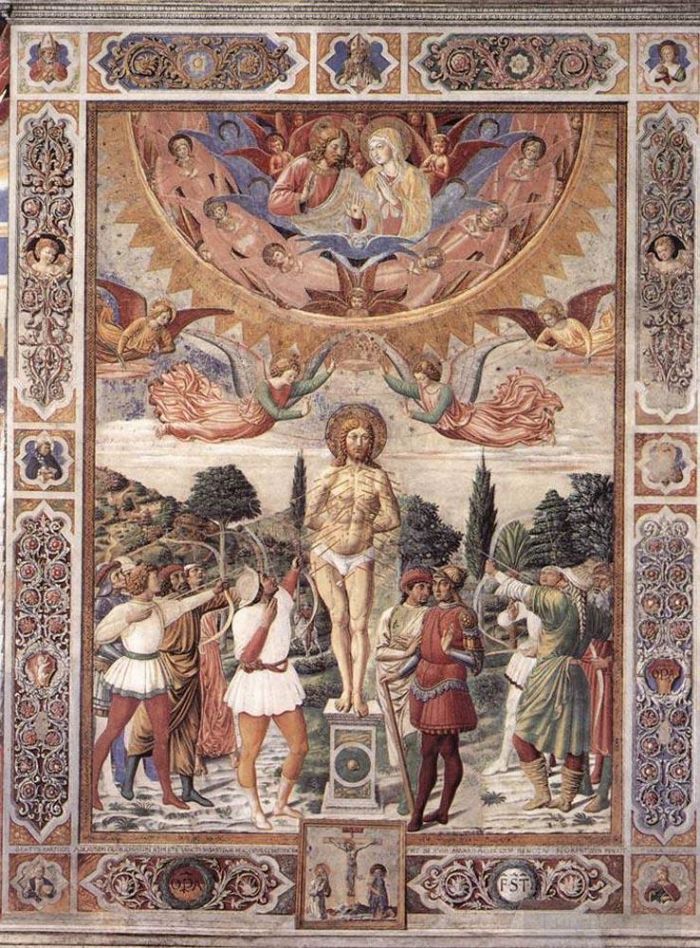 贝诺佐·戈佐利 的各类绘画作品 -  《圣塞巴斯蒂安殉难》