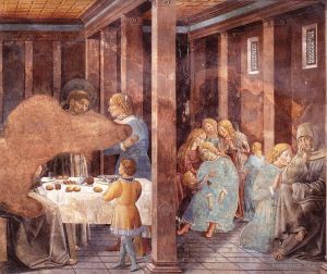 艺术家贝诺佐·戈佐利作品《圣弗朗西斯生活场景场景,8,南墙》
