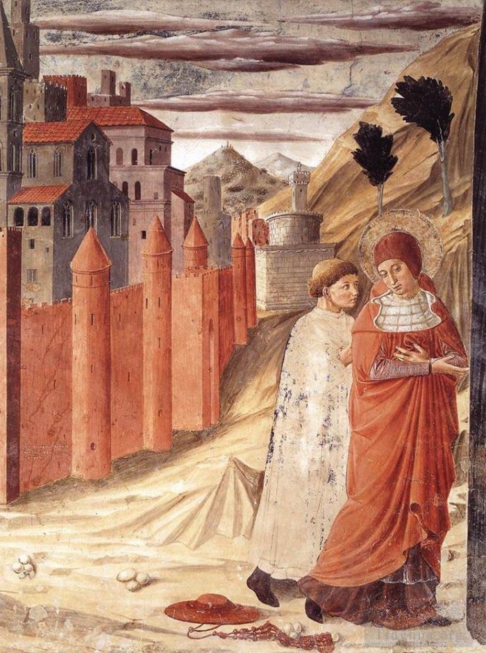 贝诺佐·戈佐利 的各类绘画作品 -  《圣杰罗姆从安提阿出发》