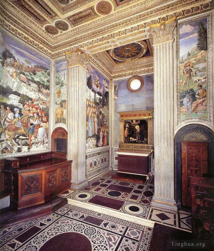 贝诺佐·戈佐利 的各类绘画作品 -  《教堂景观》