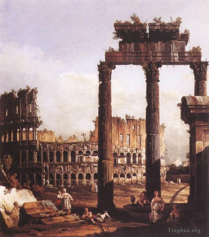 贝纳多·贝洛托 的油画作品 -  《罗马斗兽场随想曲》