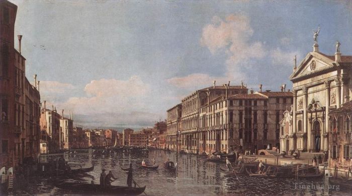 贝纳多·贝洛托 的油画作品 -  《San,Stae,大运河景观》