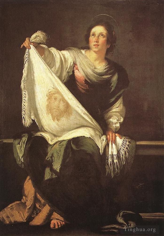 伯纳多·斯特罗兹 的油画作品 -  《圣维罗妮卡》