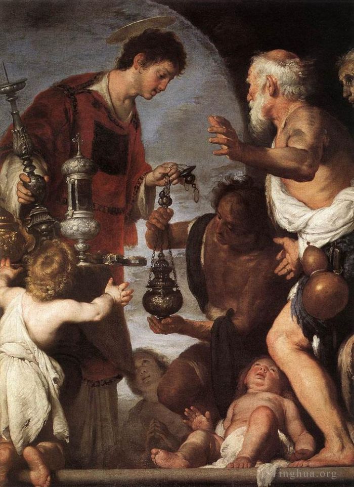 伯纳多·斯特罗兹 的油画作品 -  《圣劳伦斯慈善机构,1639》
