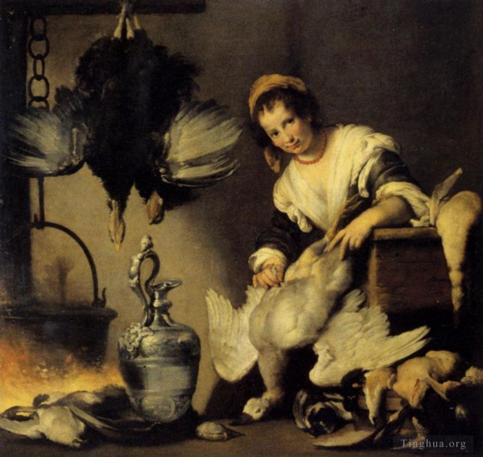 伯纳多·斯特罗兹 的油画作品 -  《厨师》