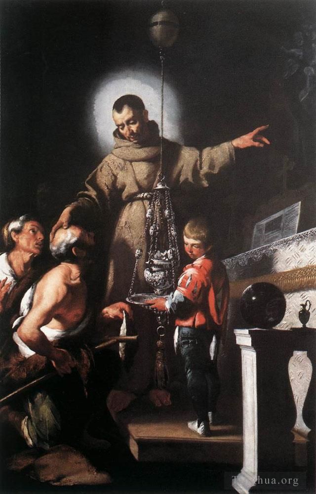 伯纳多·斯特罗兹 的油画作品 -  《阿尔坎塔拉圣迭戈的奇迹》