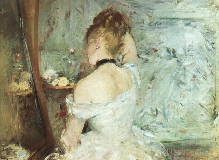 贝尔特·莫里索 的油画作品 -  《一个女人在她的盥洗室》