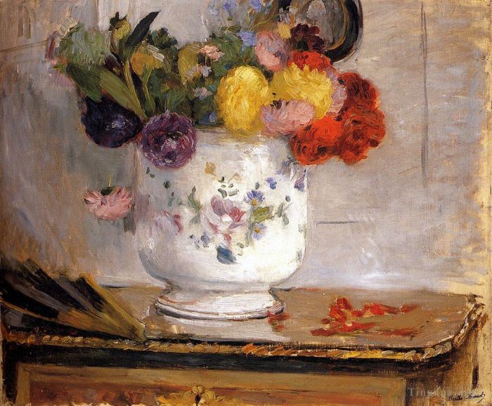 贝尔特·莫里索 的油画作品 -  《大丽花花卉画家》