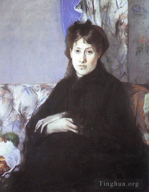 贝尔特·莫里索 的油画作品 -  《埃德玛·蓬蒂隆·尼·莫里索的肖像》