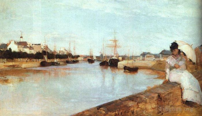 贝尔特·莫里索 的油画作品 -  《洛里昂港口》