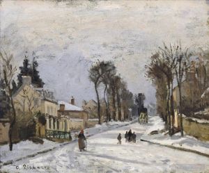 艺术家卡米耶·毕沙罗作品《卢韦西安的凡尔赛之路,1869》
