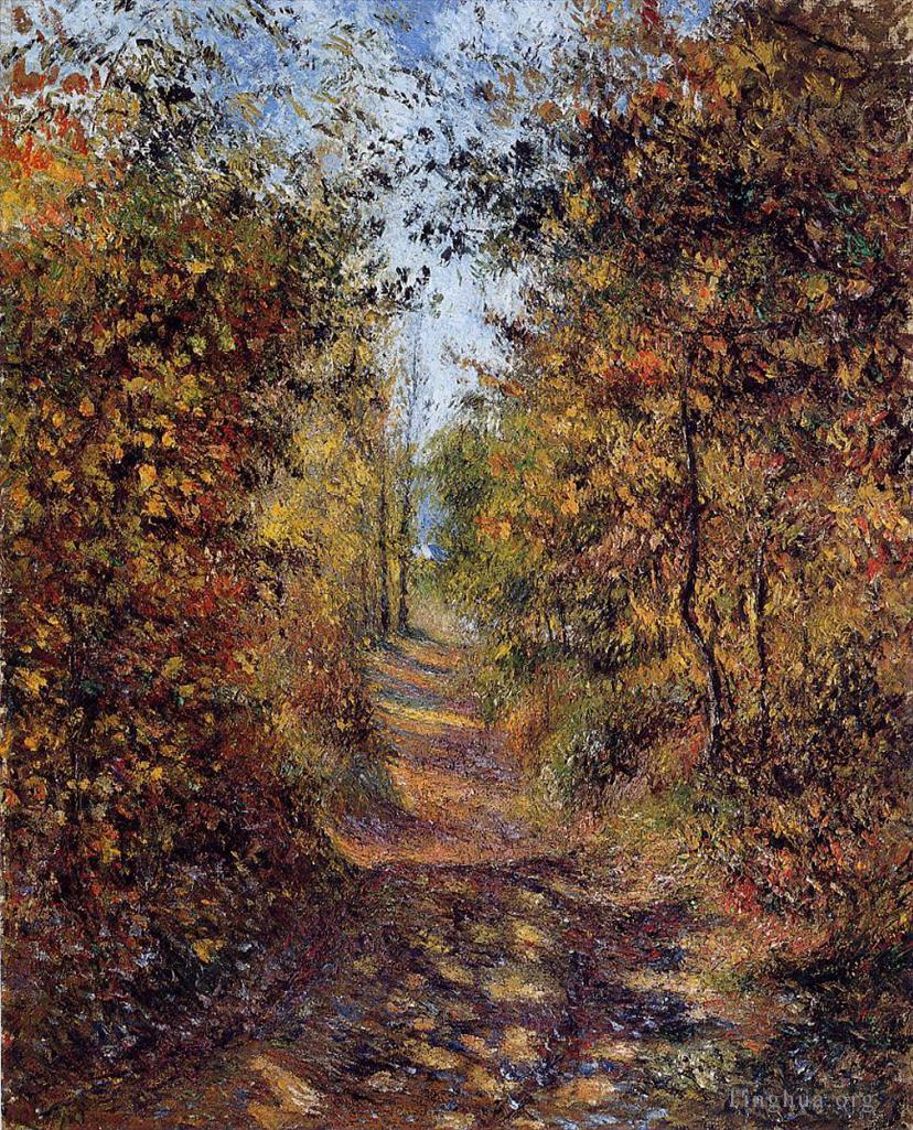 卡米耶·毕沙罗作品《蓬图瓦兹林中小路,1879》