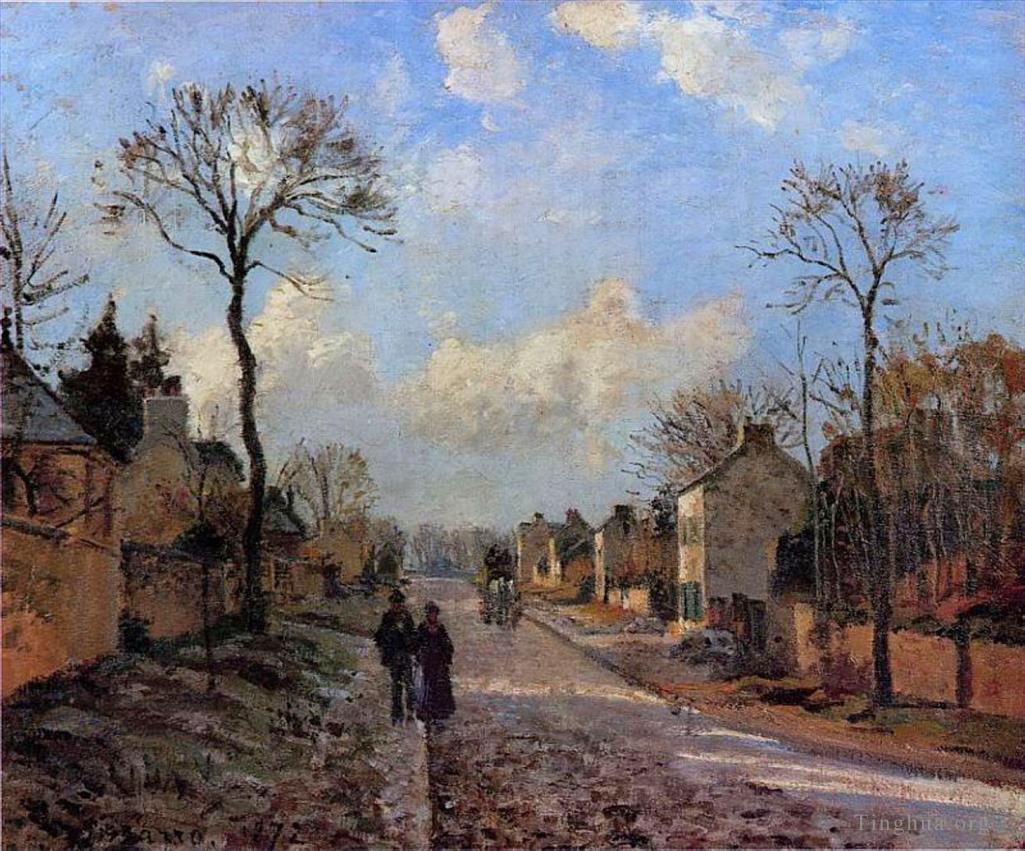 卡米耶·毕沙罗作品《卢韦西安的一条路,1872》