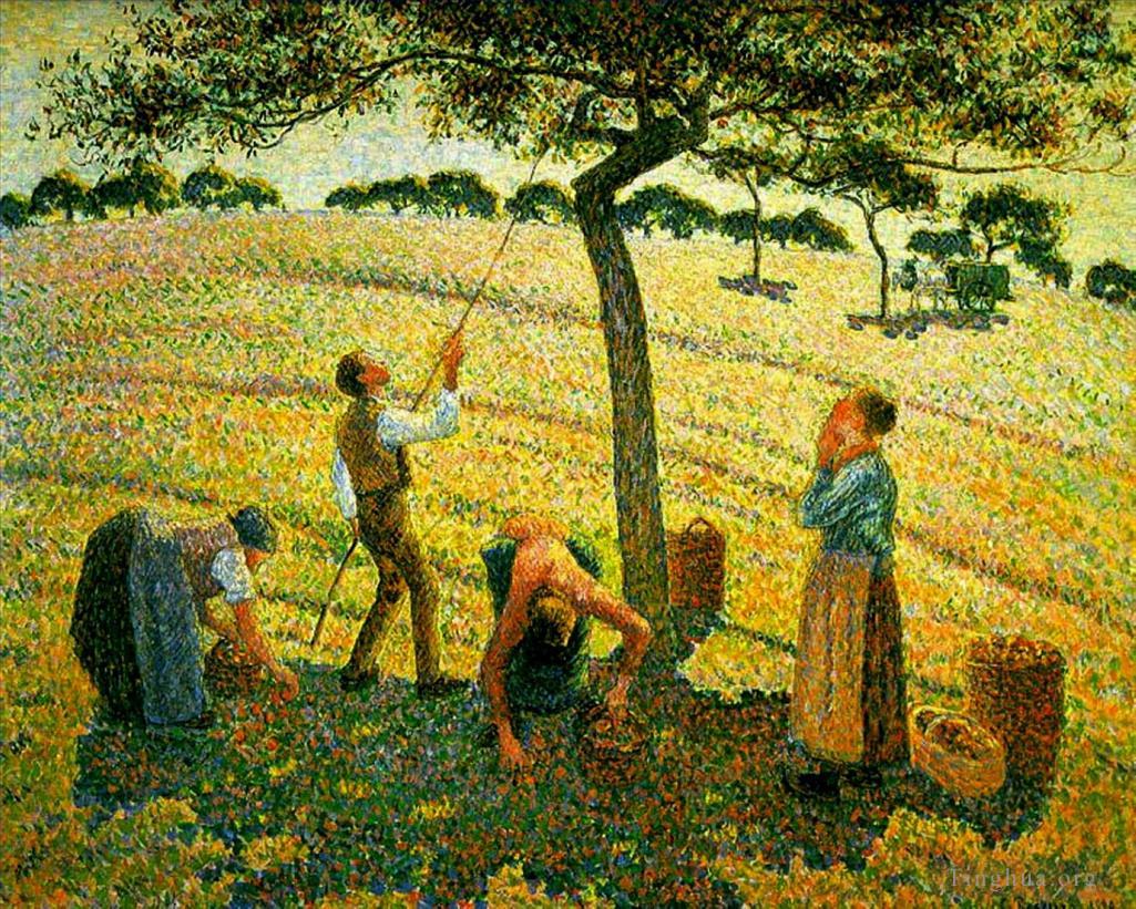 卡米耶·毕沙罗作品《1888,年在埃拉格尼采摘苹果》