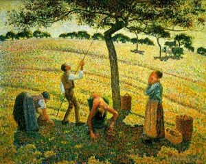 艺术家卡米耶·毕沙罗作品《1888,年在埃拉格尼采摘苹果》