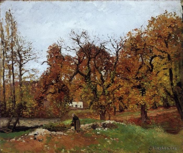 卡米耶·毕沙罗 的油画作品 -  《蓬图瓦兹附近的秋季景观》