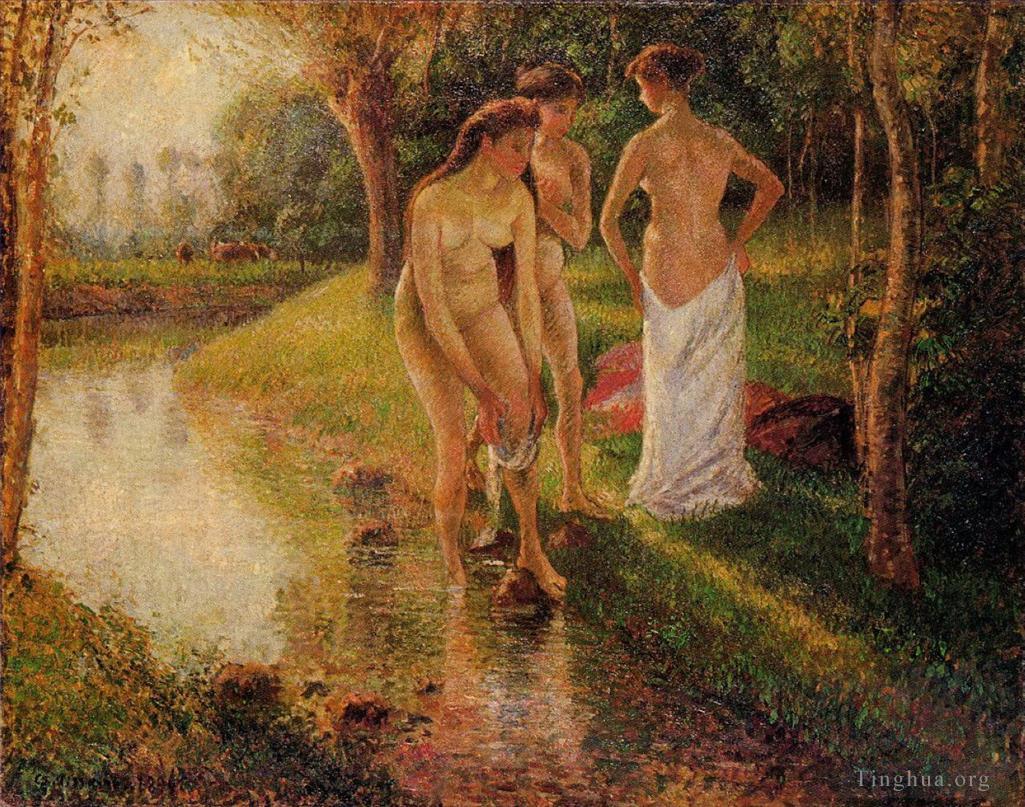 卡米耶·毕沙罗作品《沐浴者,1896》