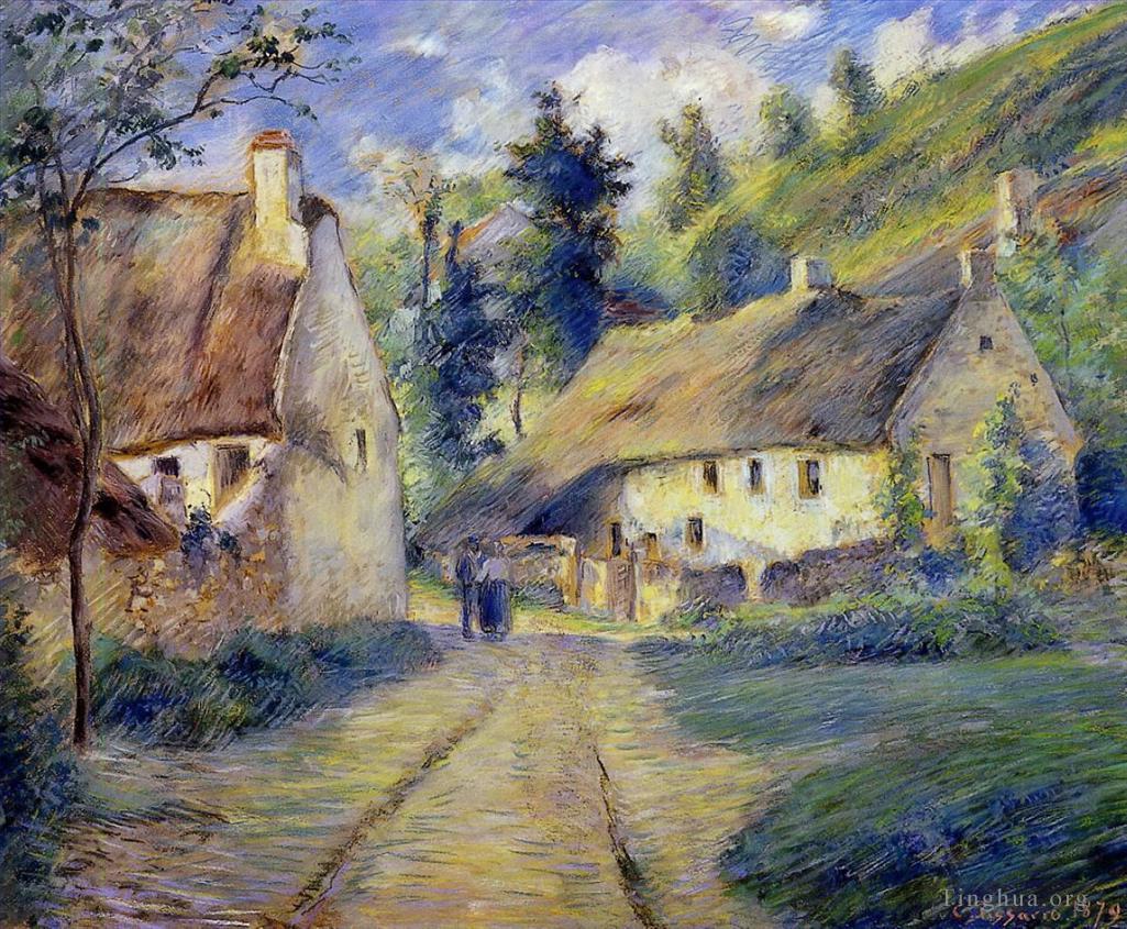卡米耶·毕沙罗作品《蓬图瓦兹附近奥维尔的小屋,1879》