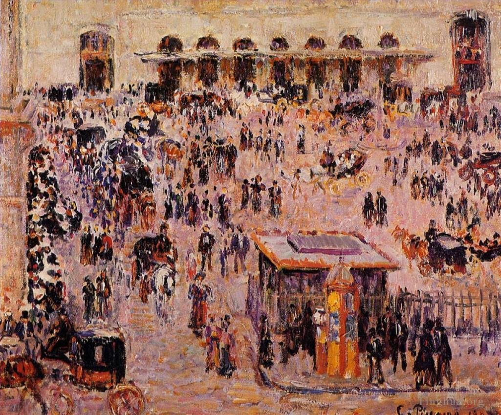 卡米耶·毕沙罗作品《圣拉扎尔火车站阿弗尔庭院,1893》